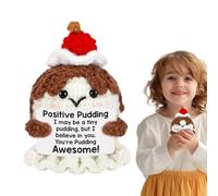 Generico Positive Support Crochet, Emotional Supports Crochet, 3.94x2.56in Pudding Soft Plush, Doll Toys Motivational, Quotes Inspirational Design for Birthday, Nurse, Teacher, Friends