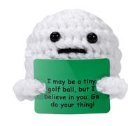 Generico Positive Support Crochet, Inspirational Support Crochets Golf Ball, 1.97 inches Motivational Plush Doll Toy, Office, Dorm, School, Christmas, Valentine's Graduation