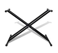 Generico Postazione da Tastiera a Doppio Supporto Regolabile Telaio a X,Nero,4.2kg,70030