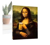 Generico Poster Della Mona Lisa,Vintage Fantasioso Divertente Da Collezione - Arte Da Bagno Della Lisa - per Albergo Giardino Interno Festa Vacanza Casa Stanza Dormitorio Appartamento