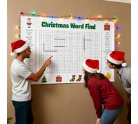 Generico Poster di Ricerca di Parole di Natale Gioco di Ricerca di Parole per Famiglie da Parete Esperienza interattiva Interessante per Le Vacanze di Natale 3319
