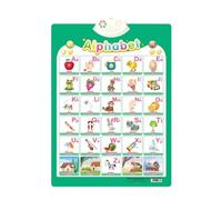 Generico Poster interattivo da Parete per Bambini per Imparare l'inglese e Lo Spagnolo,con Canzoni,Lettere,Numeri,vocabolario sugli Animali e accompagnamento al Pianoforte,Adatto ai Bambini 3252