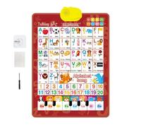 Generico Poster parlante - Giocattolo bilingue spagnolo-inglese, tabella di apprendimento educativo con musica, gioco interattivo di numeri alfabetici per bambini da 1 a 6 anni | Aula per le vacanze d