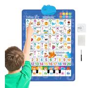 Genérico Poster per bambini: tavola musicale parlante da 60 cm, tabellone numerico in due lingue, educativo da parete per pianoforte, strumento di apprendimento precoce per ragazzi e ragazze, Us