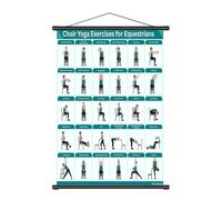 Generico Poster per Sedia Yoga - Grafico A Parete Pieghevole con Pose Multiple | Guida Semplice Stretching per Anziani di età Superiore Ai 60 Anni, Anziani, Casa, Ufficio, Soggiorno, Camera da E Rou