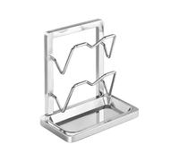 Generico Pot Cover Holder Rack - Vertical Spoon Spatula Stand | Removable Drip Tray Pot Lid Storage Rack For Kitchen Pantry Restaurant Baking Drying Cooking Dish Plate Cookware
