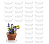 Generico Pot Drip Tray - Transparent Saucer Set, Sturdy Planter Bottom | Multi-Pack Water Guard Shield, Reusable Flower Base Support, Plant Dish for Pots, Indoor Containers, Deck Planting Areas