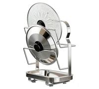 Generico Pot Lid Organizer For Cabinet | Wall Cooking Utensil Rest Stand - Streamlined Mounting Pan Lid Holder | For Clutter-Free Kitchen Setup Pantry Cupboard Counter Apartment Dormitory