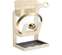 Generico Pot Lid Rack - Kitchen Pot Top Organizer | Pan Cover Holder With Drip Tray | Double Layer, Carbon Steel, Detachable Tray, For Countertop Cabinet Pantry Home Apartment Restaurant