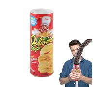 Generico Potato Chip Snake Prank - Jumping Spring Loaded Toy, Classic Novelty Gag Gift, Realistic Snack Can Design, Surprising Party Trick, Reusable Shocking Fun | For Adults