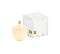 Generico Potiche Plisse Vetro Crema e Oro 9x11.5 cm in Scatola Regalo BOMBONIERA