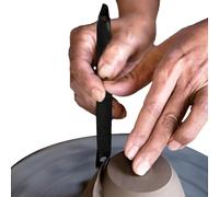 Generico Pottery Trimming Tools, Mud Sculpting Carving Set, 20.1/7.9/1.4 Inches, Clay Tool, Double Ended Precision Blades, Ergonomic Wood Handles for Arts Crafts Sculpture Work, Black