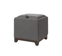 Generico Pouf Contenitore Quadrato Imbottito, Rettangolare Piccolo Con Gambe, Sgabello Da Trucco, Sedile In Pelle, For Camera Letto(Color12)