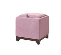 Generico Pouf Contenitore Quadrato Imbottito, Rettangolare Piccolo Con Gambe, Sgabello Da Trucco, Sedile In Pelle, For Camera Letto(Color7)