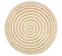 Generico Pouf Lavorato a Mano 45x30 cm in Juta,Poggiapiedi-248073