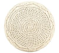 Generico Pouf Lavorato a Mano in Macram¨¦ 45x30 cm in Cotone,Beige,3.61kg,324001