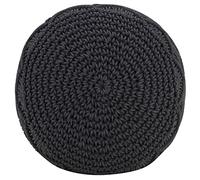 Generico Pouf Lavorato a Mano Macram¨¦ Antracite 45x30 cm in Cotone,Antracite,3.59kg,324003