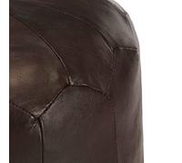 Generico Pouf Marrone Scuro 40x35 cm in Vera Pelle di Capra,Marrone,6.5kg,248130