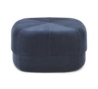 Generico Pouf Multifunzionale Rotondo in Velluto, Comodo poggiapiedi Imbottito, Sgabello per Cambiare Le Scarpe, per Soggiorno, Camera da Letto, Ingresso, corridoio, Blu 60x60x35 cm (24x24x