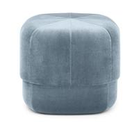 Generico Pouf Multifunzionale Rotondo in Velluto, Comodo poggiapiedi Imbottito, Sgabello per Cambiare Le Scarpe, per Soggiorno, Camera da Letto, Ingresso, corridoio - Azzurro 40x40x40 cm (1