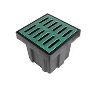 Generico Pozzetto di drenaggio con griglia e cestello for detriti - for Cortile, Prato, pluviale, vialetti, parcheggi - Previene allagamenti e intasamenti(400x600x600mm)