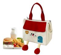 Genérico Pranzo - Lunch Box A Forma Di Casa - Bołsa Con Manici Isolato 22x15 Cm, Bołsa Termica Compatta Per Alimenti Trasporto Colazione Invernale Per Lavoratori D'ufficio Che