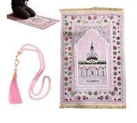 Generico Prayer Mat - Portable Soft Religious Mat with Beads for Adults Kids | Padded Decorative Mats with Non-Slip Base, Praying Mats for Home Office Traveling Learning Teaching Daily Meditation