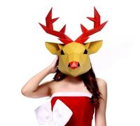 Generico Pre Cut Paper Mask 3D David's Deer Halloween Costume Cosplay DIY Paper Craft Model Mask Christmas