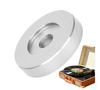 Generico Precise Large Hole Dome Adapter For Records, 1.5x1.5x0.31 inches | First Title Specifies Solid Aluminum Universal Adapter For 45 Turntables. Second Title Highlights Precise Large Hole Dome Ada