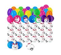 Generico Prefilled Easter Eggs - Bunny Pull Back Cars | Cute Fun Party Favors & Kids Easter Toys for Daily Play, Holidays, Festivals, Birthdays, Home, Travel, School, And Vacation Activities