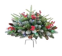 Generico Prelit Christmas Urn Filler, 60 LED Festive Lights Outdoor Christmas Tree Frosted Urn Filler | Convenient Light Integration Seasonal Decor for Pathway Driveway Planter Window Box Yard Mantel