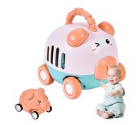 Generico Premere e andare auto - auto giocattolo | Premere inerzia e andare | Mignon Animal Pressing VEICOLO FRITTO SLIDE | Giocattolo di abilità motorie per ragazzi e ragazze