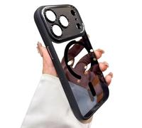 Generico Premium Transparent Protective Case for iPhone, Simple Magnetic Drop-Proof Protective Case for iPhone 17/16Pro Max (17Air,Black)