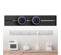 Genérico Presa multipresa da parete 8000 W, binari di spine 2-5 prese universali, prolunga multipresa per cucina e soggiorno (nero, 40 cm)