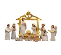 Generico Presepe Completo,Statua Scena Della Natività In Resina - per Feste Natalizie per Ufficio Casa Scuola - Ufficio Casa Dormitorio Mantello Vacanze Ringraziamento