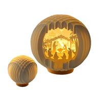 Generico Presepe Decorativo | Decorazioni Natalizie di Gesù Bambino con Luce LED | Statuine Decorative da Tavolo | per Interno Esterno Scaffale Credenza Festa Studio Camera da Letto Soggiorno