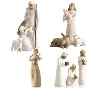 Genérico Presepe Natale con figure moderne in resina, nascita sacra famiglia, decorazione (C)