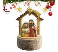Generico Presepe - Statua Carina con Luce LED,Figure del Presepe della Sacra Famiglia,Per Tavolo Scaffale Camera Da Soggiorno Ufficio Dormitorio Inverno