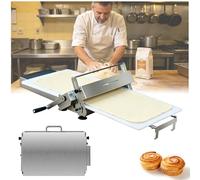 Generico Pressa per Impasto Pizza, Sfogliatrice Manuale, Pieghevole e Portatile, Spessore Regolabile, per Uso Domestico e Commerciale,103 * 58 * 25cm