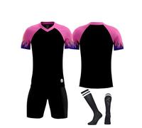 Generico Prestazione Totale Maglie Calcio Uomo Donna Giovane - Personalizzazione Completa: Nome, Numero, Colori Squadra - Tessuto Traspirante A Rinforzo Muscolare - Ideale per Competizioni