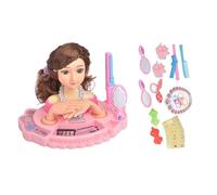 Generico Pretend Play Doll Head - Hairdressing Styling Kit Girls, Practice Head Set For Birthday, Holiday, Children’s Activities Learning Hair Styling Creative Fun Gift Giving