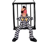 Generico Prigioniero Decorazioni di Halloween - Gabbia Spaventosa Prigioniero Decorazioni per la casa stregata | Decorazione di Halloween urlante con sensore di Movimento e Luce, Decorazione di Anima