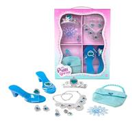 Generico Princess Scarpe Set Toddler - Makeover Kit | Abbigliamento da festa delle fiabe, vestiti per boutique di gioielli principi corone a scarpe, da vestito, corona, gioielli, giocattoli per