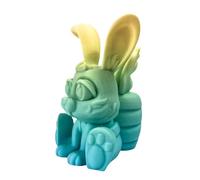 Generico Printed Easter Bunny Eggs, Festival Rabbit Figurine Toy, 8.8x6.5x5.7cm Adorable Printed Bunny Fidget Toys for Garden Home Decoration Table Bedroom Living Room
