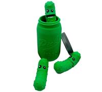 Generico Printed Pickle Fidget Toys, Funny Pickle Figures, Movable Articulating Joints Stress Reliefs Toy with Openable Mouth, Fun Handheld Fidgets Figure for Kids Adults Present, Green