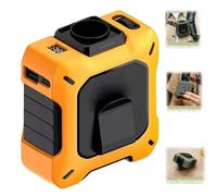 Generico Pro Wearable Waist Fan& Power Bank With Desktop Stand, Neck Hanging USB Large Capacity Roller 100-Speed Adjustable Violent Turbo Fan, 3-in-1 Hands-Free Cooling Fan (yellow)