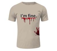 Generico Problem Gelöst Maglietta Uomo, Halloween Horror T-Shirt Uomo Sanguinoso, Casuale Tops con Il Modello di Splash di Sangue Oversize Blood Tshirt a Maniche Corte Che Fa Paura