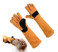 Generico Professional 17.7-Inch Bite Resistant Pet Handling Gloves - Thickened Cowhide Protective Sleeves For Dogs & Cats | Scratch Proof Training Gloves For Grooming & Vet Care