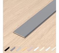 Generico Profilo Di Transizione Autoadesivo, 10-35 mm Striscia di Transizione per Pavimenti 3Pcs Copertura per Soglie in Alluminio per Pavimenti in Legno Laminato(Iron Gray,20 mmx0.9 m)