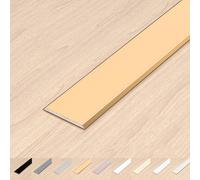 Generico Profilo Di Transizione Autoadesivo, 10-35 mm Striscia di Transizione per Pavimenti 3Pcs Copertura per Soglie in Alluminio per Pavimenti in Legno Laminato(Titanium Gold,20 mmx0.9 m)